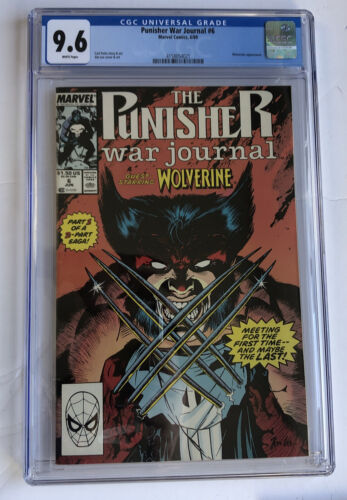 Punisher War Journal 6 CGC 9.6 NM+ Marvel 1988 Jim Lee Classic Wolverine Battle - Picture 1 of 3