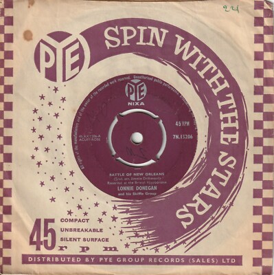 Lonnie Donegan - Battle Of New Orleans (Pye 1959) 7'' Single