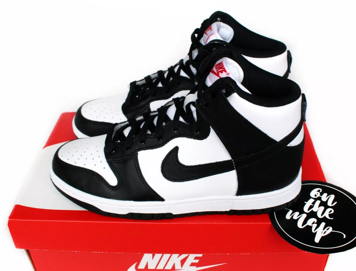 Nike Dunk High Retro Panda Black White Red UK 2 3 4 5 6 7 8 9 10 11 12 13  US New