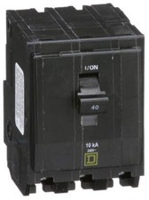 QO340 - Square D 40 Amp 3 Pole 120/240VAC Circuit Breaker Plug-In QO Frame