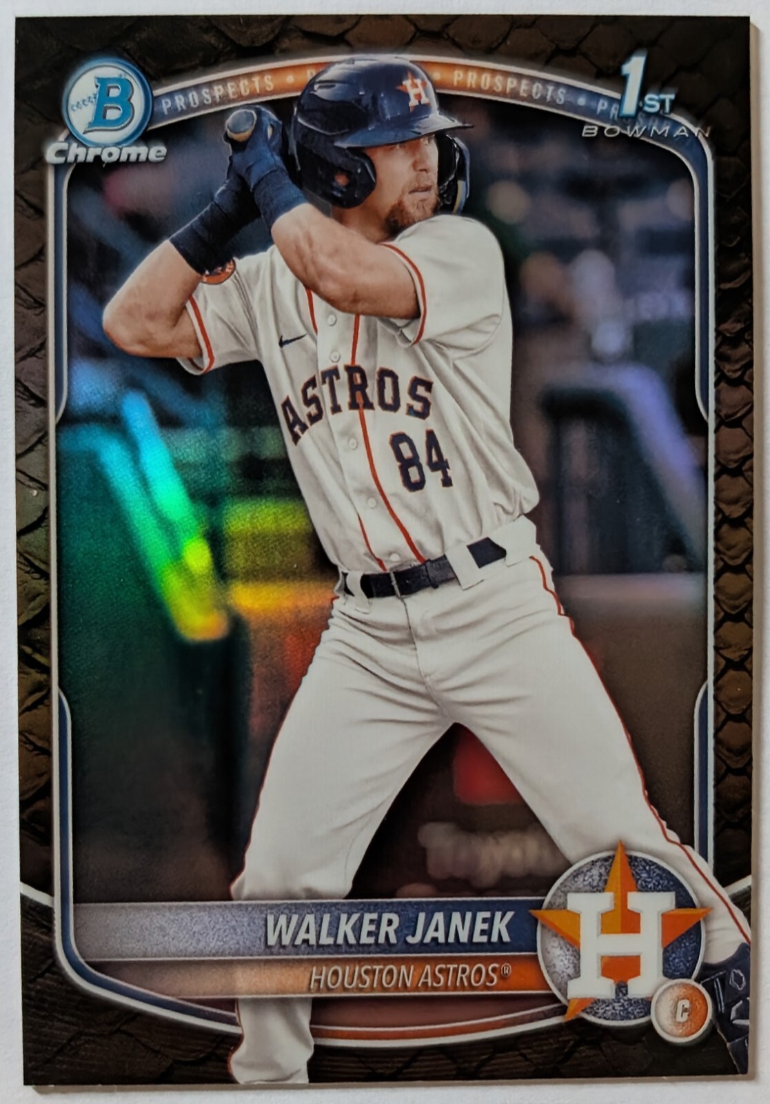 2025 Bowman Walker Janek Chrome Reptilian Refractor 1st #BCP-15 Astros