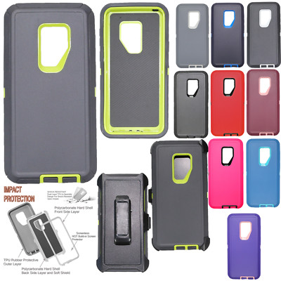For Samsung Galaxy S9 /S9+ Plus Defender Case Cover (With Clip Fits  Otterbox)