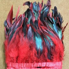 Frangia Di Piume Di Gallo 10M Materiale Per Cucito Fai Da Te Costume Vintage