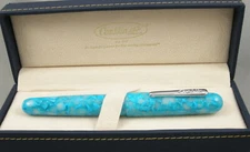 Conklin All American Turquoise Serenity Fountain Pen - Broad Nib - NEW!
