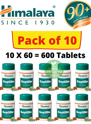 Himalaya Septilin Tablets, Pack of 10 x 60 Tablets | Natural Immune Support |