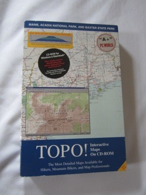 TOPO! Interactive Maps on CD-ROM, MAINE, ACADIA NATIONAL PARK, BAXTER STATE PARK