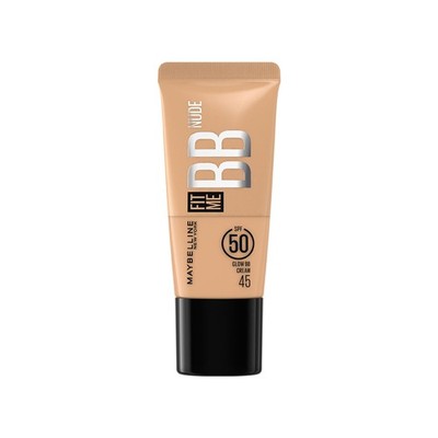 Maybelline Fit Me Glow BB Cream SPF 50, 24H Hydration, Shade 45, 25ml