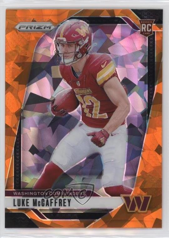 2024 Panini Prizm Rookies Orange Ice Prizm Luke McCaffrey #367 Rookie RC