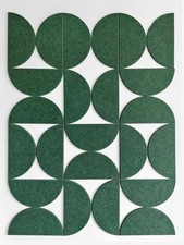 Half-Circle Felt Board Tiles, 12 Packs - Self Adhesive Wall Art  Acoustic Panel