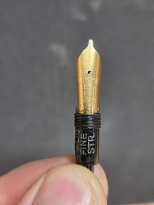 Osmiroid 22k Gold Rola Italic fine left oblique screw in nib- Esterbrook Pens