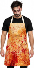 Halloween Apron Blood Splatter for Adult,65X75Cm Scary Bloody Butcher Costume Co