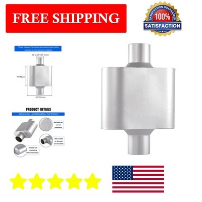 Compact Car Exhaust Muffler 2.25  - Alloy Steel, Heavy-Duty Noise Reduction