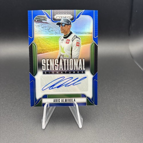 2025 Panini Prizm Sensational Signatures Auto NASCAR Blue /49 Aric Almirola - Picture 1 of 2