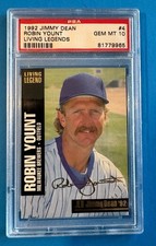 ROBIN YOUNT 1992 Jimmy Dean MILWAUKEE #4 PSA 10 GEM MINT HOF BREWERS