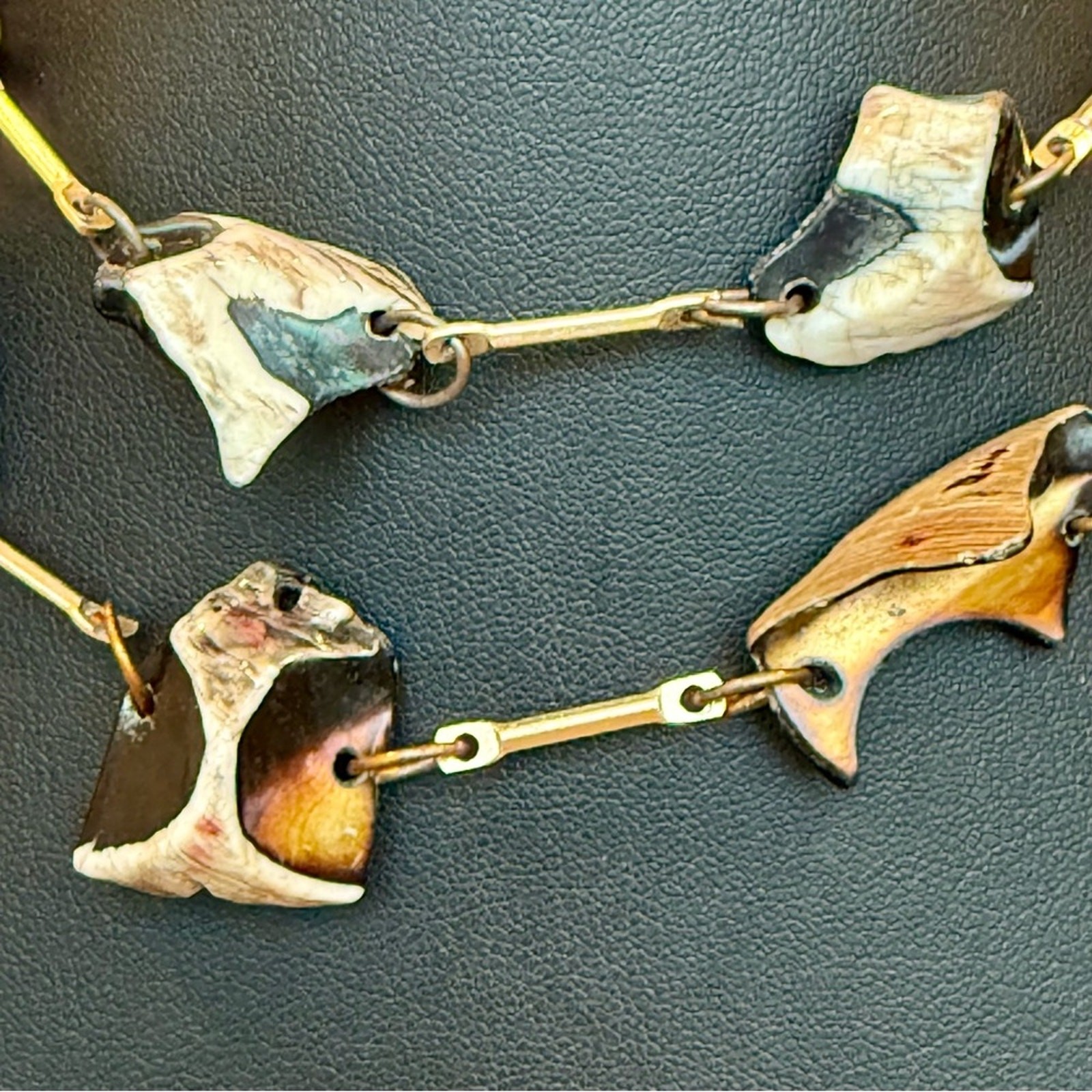 Unique Freeform Shell Bead Artisan Made Necklace … - image 2