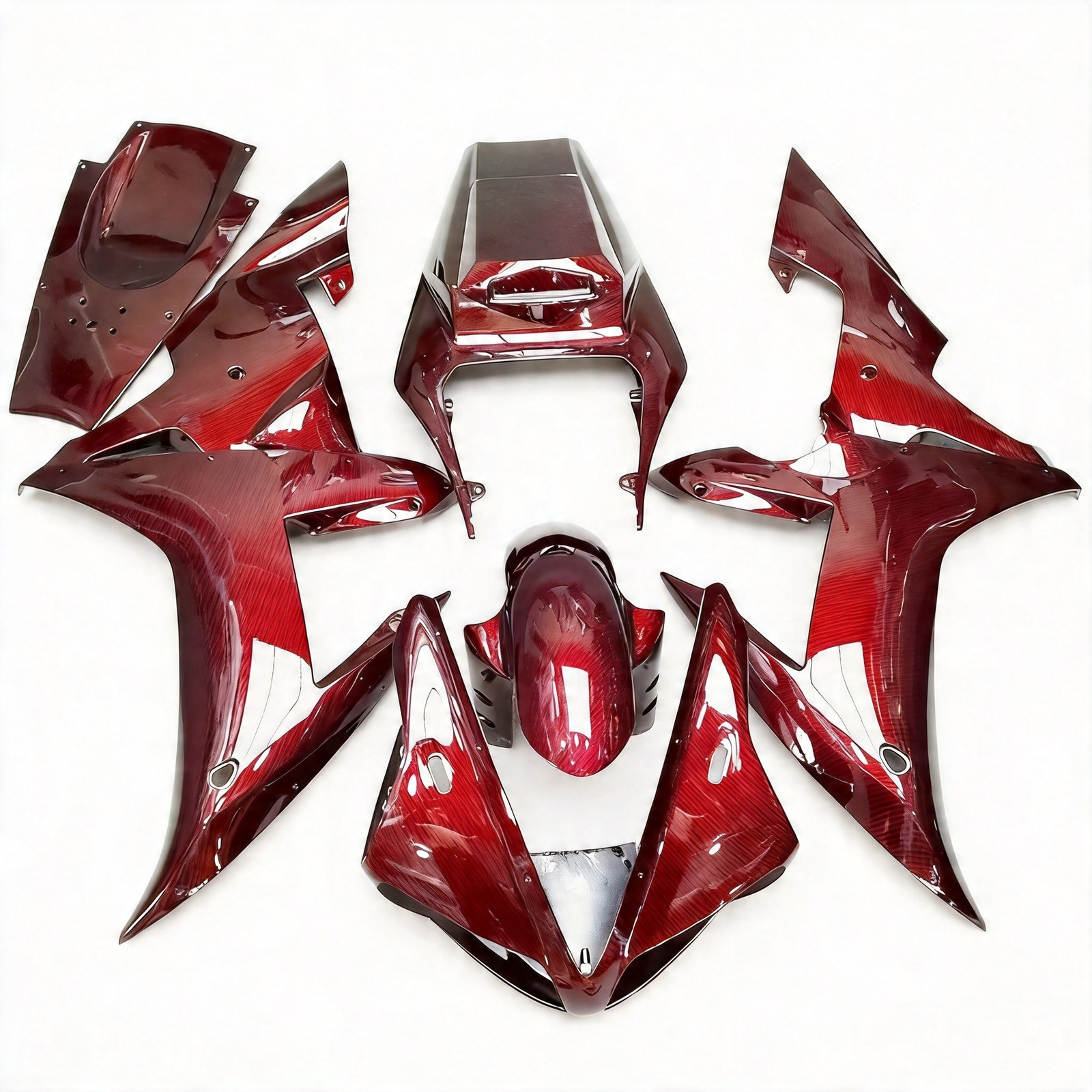 NTU Fairing Red Injection Carbon Fiber Fit for Yamaha R1 YZF 2002-2003 Plastic