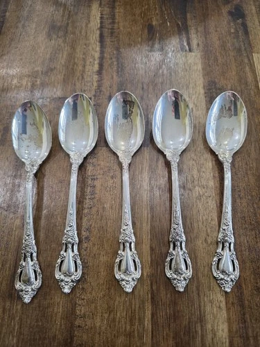 Lot Of 5 Sterling Silver Lunt Eloquence Teaspoon Flatware 182.5 Grams
