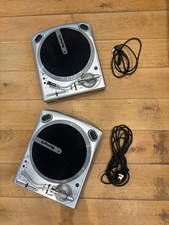 2× Numark TT1650 Manual Turntables (used) Silver incl. Power Cables