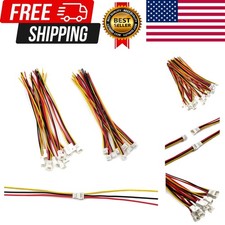 10 Pairs JST Connectors 1.25mm 3 Pin Micro Male and Female Connector Plug wit...