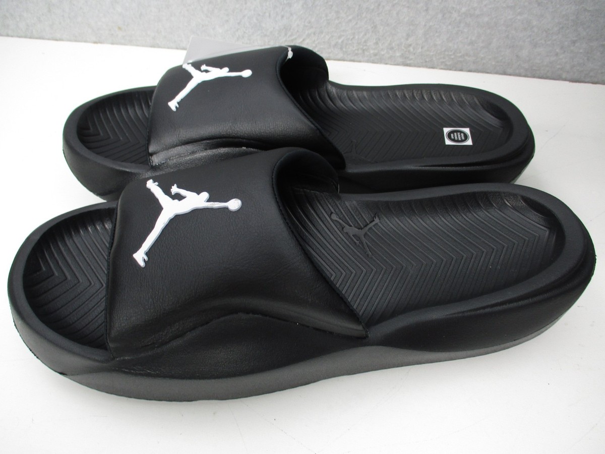 Like new Jordan size 9 Black Slide Sandals with White Logo ⚾️?⚾️?? Jordan Black Slide Sandals for Men for sale | eBay main image 3