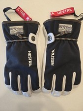 Hestra Wakayama Jr Gloves Size 6 Black Youth Kids Winter Ski Snow Leather Used