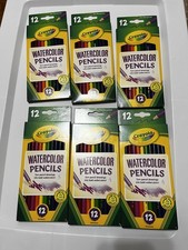 Lotto di 12 matite acquerello Crayola tutte nuove sei scatole