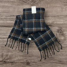 A New Day Blanket Scarf Size 84" x 12" Black & Tan Fringe Winter Cozy Layer NWT