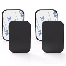 3M Magnetic Metal Plates for Car Mount – 2 Rectangular Adhesive Pads 65×45mm