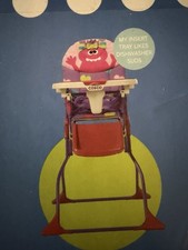 Cosco Simple Fold Deluxe High Chair Foldable Easy Clean Purple/Red HC237DHBG