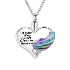 Heart Cremation Urn Necklace Pendant for Human Ashes Memorial Keepsakes Crematio