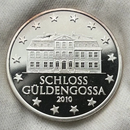 2010 Geiger Edelmetalle 1 oz .999 Fine Silver Schloss Guldengossa Round