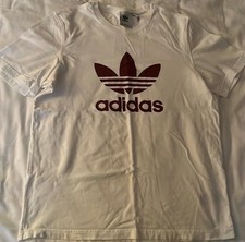 Adidas Trefoil Tee Color White Burgundy Graphic
