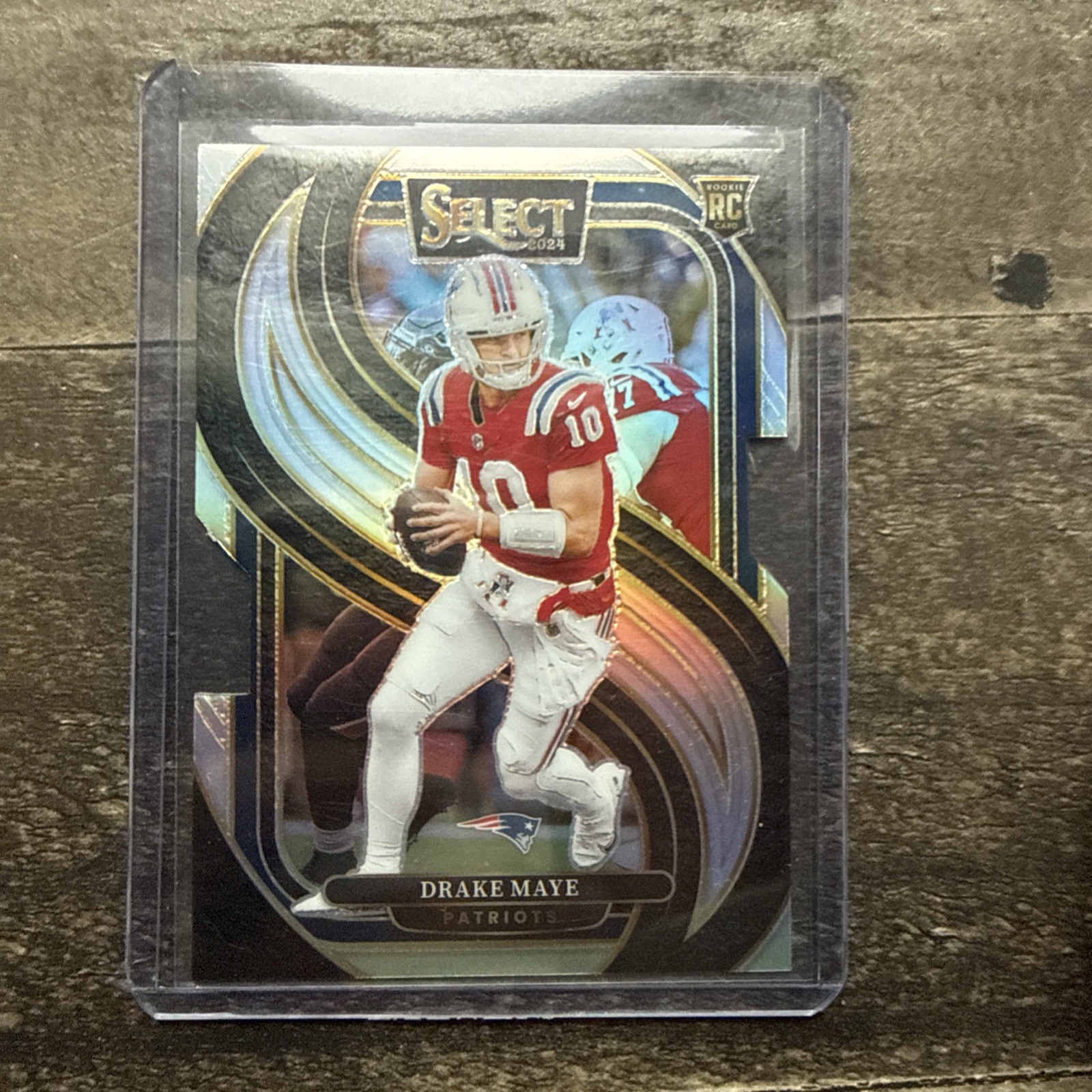 2024 Panini Select - Premier Level Drake Maye #113 Silver Prizm Die-Cut (RC)