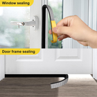 Weather Stripping Door Seal Strip,Black Weatherproof Foam Tape Insulation for Sl