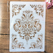 A4 Reusable Vintage Palace Totem Stencil for Painting
