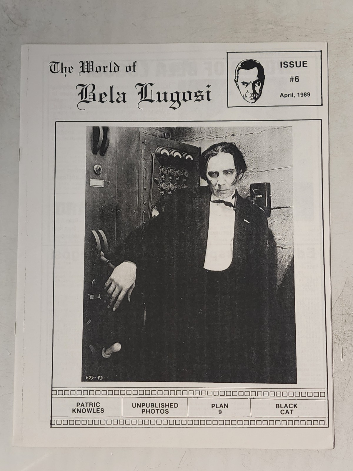 The World of Bela Lugosi #6 Horror Magazine Fanzine 1989 Bela Lugosi Society