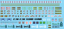HO Scale Maintenance of Way MOW Decals Norfolk Southern CSX Union Pacific BNSF