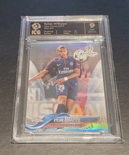 2017-18 Topps Chrome UEFA CL Silver Ref Soccer Rookie Card Base Kylian Mbappe