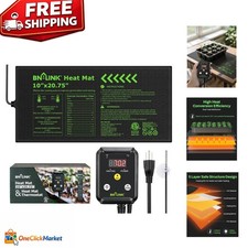 Thermostat-Controlled Plant Heating Mat 10" x 20.75" - Waterproof  Durable