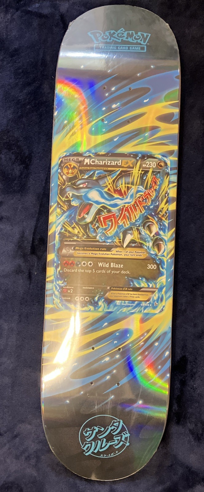 SANTA CRUZ POKEMON 2026 - M CHARIZARD EX - SKATEBOARD DECK BLUE TCG BLIND BAG