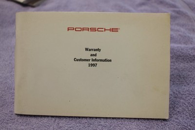 PORSCHE 1997 WARRANTY AND CUSTOMER INFORMATION BOOKLET