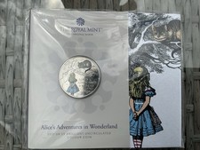 2021 Royal Mint Alice in Wonderland £5 Five Pound Coin Colour BU Coin Pack