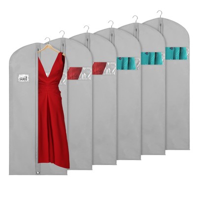 KEEGH Garment Bags for Hanging Clothes 60'' (Set of 6) Dress Bags for Gowns Lo...