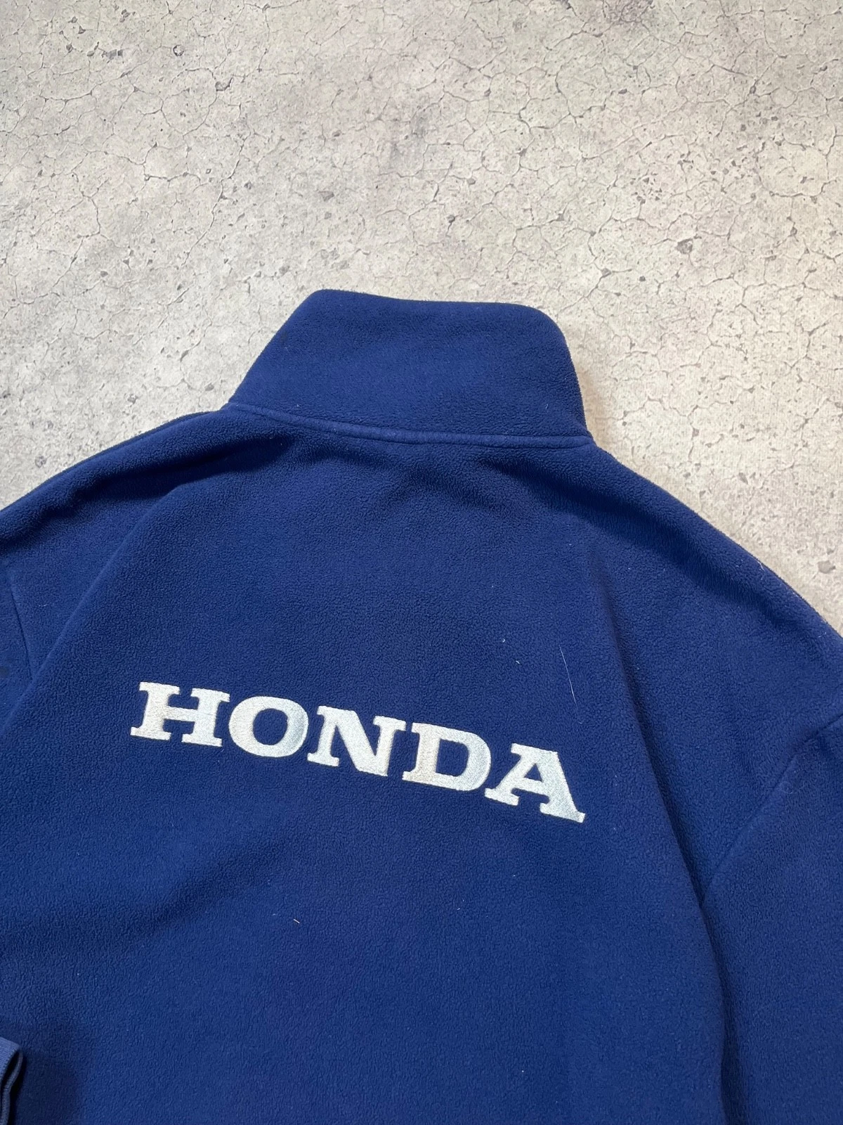 Vtg Honda Motul CBR Fireblade Navy Fleece Jacket Size L Embroidered Logo - product detail image 14