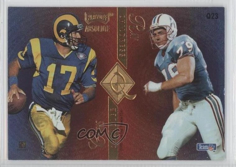 1995 Playoff Absolute Quad Series Mel Gray Cody Carlson Ray Childress #Q23 - Image 2 of 2