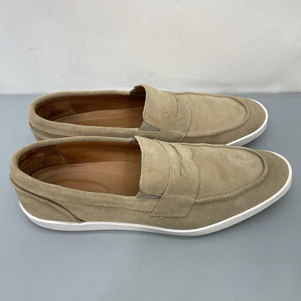 Allen Edmonds Randolph Penny Loafers Dress Sneakers Tan Beige Mens 11 B Narrow - Image 2 of 4