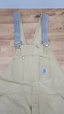 Carhartt Bib Overall Men's Carpenter Workwear Distressed