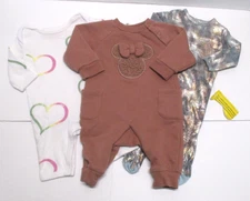 3 INFANT GIRLS TOMI AMY COE & DISNEY BABY PINK WHITE BLUE OUTFIT SIZE 0-3 & 3 M