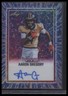 2025 Leaf Vivid #BA-AG1 Aaron Gregory Base Auto Prismatic Blue #/6