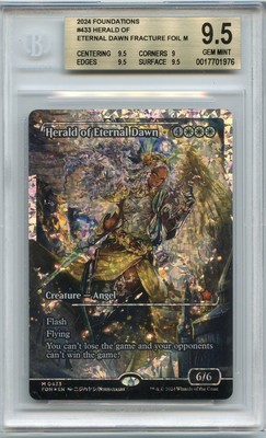 BGS 9.5 (w/subs) Herald of Eternal Dawn M 0433 Fracture Foil MTG